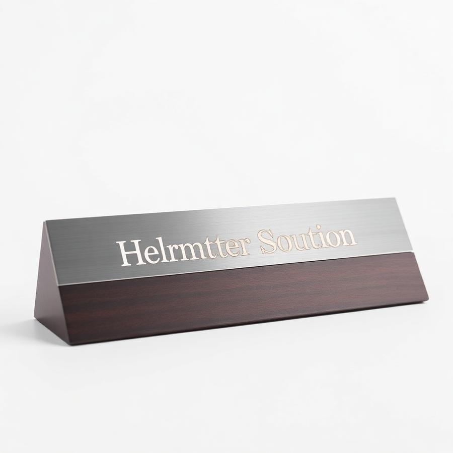 Custom Desk Nameplate — custom manufactured by Infinite Creations